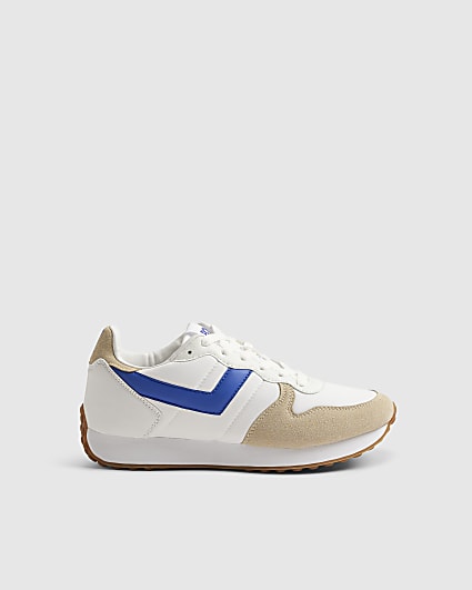 Blue Pony Leather Panel Runner Trainers