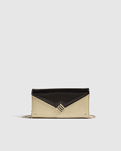 Gold Flap Crossbody Purse