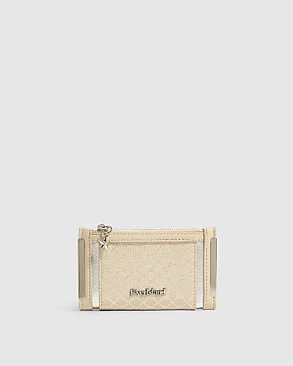 Beige Metallic Monogram Mini Purse