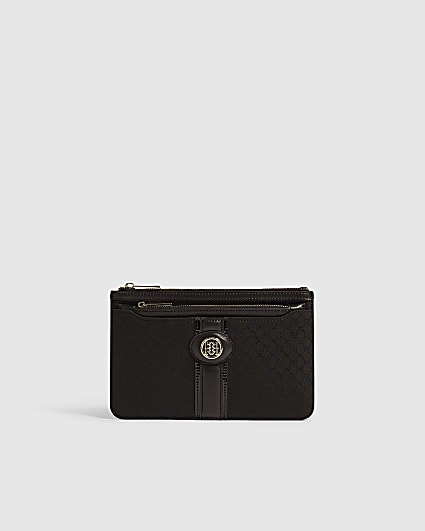 Black Monogram Travel Wallet