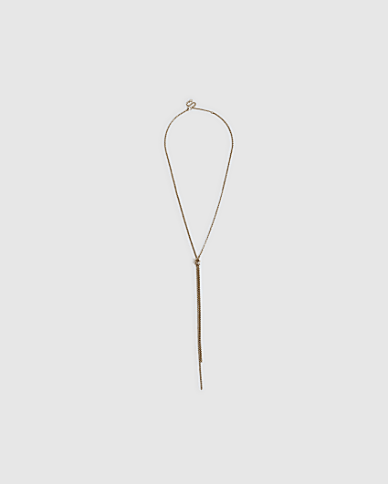 Gold Long Lariat Neckalce