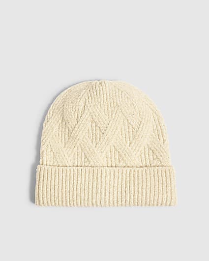 Cream Sequin Beanie