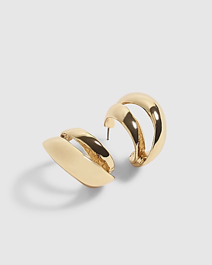 Gold Double Hoop Earrings