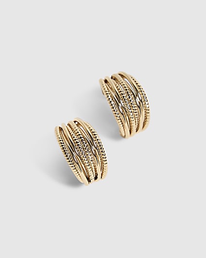 Gold Wire Hoop Earrings