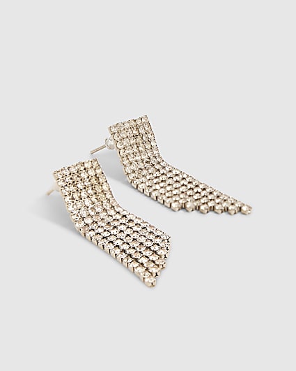 Silver Small Cupchain Drop Earrings
