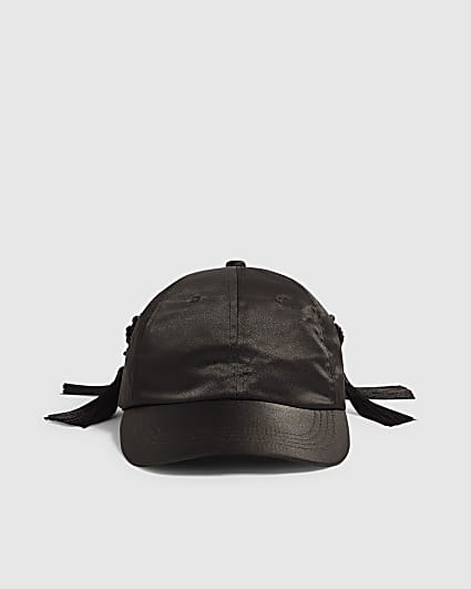 Black Satin Tasseled Cap