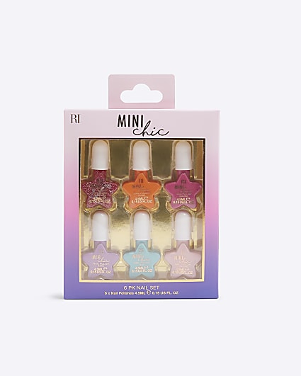 Multi Colour Pack Of 6 Nail Polish Pastel
