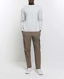 River island slim 2024 fit cargo trousers