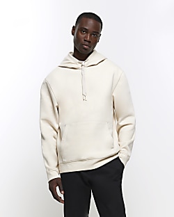 Plain cheap beige hoodie