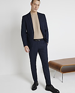 Navy skinny outlet suit