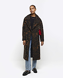 River island discount zebra coat