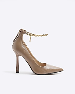 River island store gold shoes sale