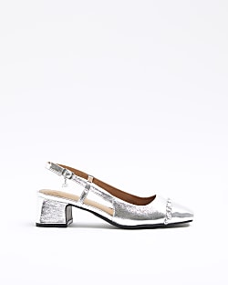 Silver block clearance heel pump