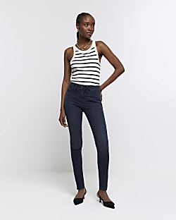 Blue molly mid rise super skinny fit jeans