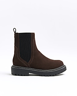 River island black hot sale suede chelsea boots