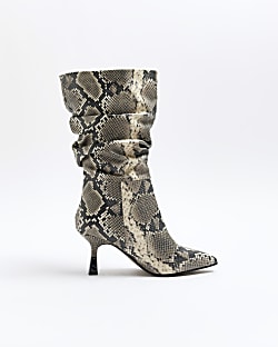 River island store snake print boots