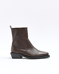 River island western ankle on sale boots