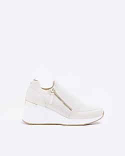 White slip on trainers 2024 womens