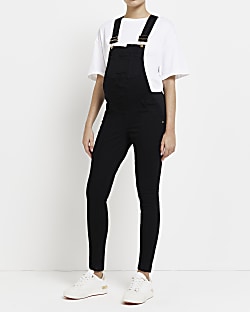 Black maternity dungarees outlet uk