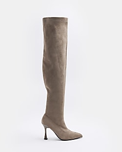 River island black store over the knee boots