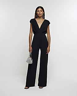 River island black store boiler suit