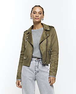 Stone suede biker on sale jacket