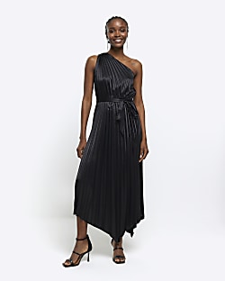 Silk pleated sale midi dress