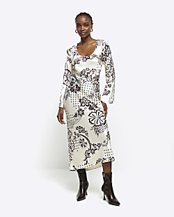 Floral slip sale midi dress