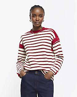 Black sweater with on sale red striped sleeves