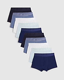 Blue Drench RI Waistband Pack Of 10 Trunks