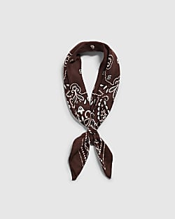 Brown Paisley Bandana