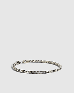Silver Stainless Steel Box Bracelet