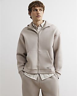 Beige Oversized Fit Premium Hoodie