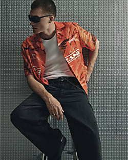 Red Hawaiian Football Shirt