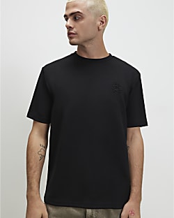 Black Slim Fit  Short Sleeve T-Shirt