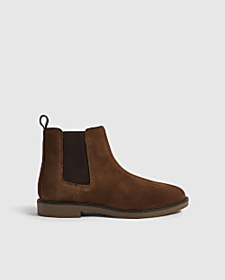 Brown Suede Chelsea Boots