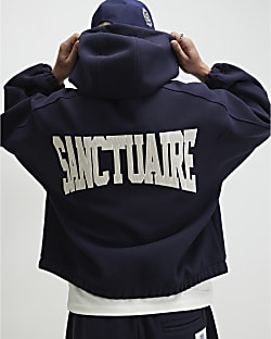 Navy Oversized Fit Sanctuaire Hoodie