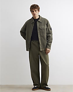 Green Washed Corduroy Overshirt