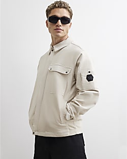 Cream Washed Corduroy Overshirt