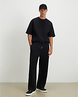 Black Premium Wide Leg Joggers