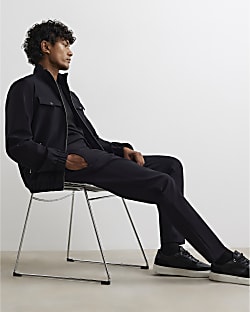Black Skinny Tech Comfort Trousers