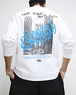 White Oversized Brooklyn City T-Shirt