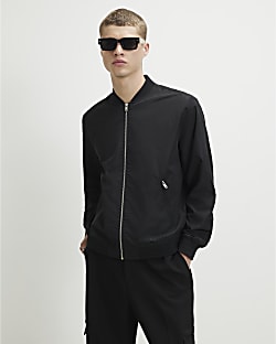 Black Lightweight Bomber Jacket