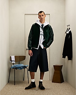Green Corduroy Sanctuaire Varsity Jacket