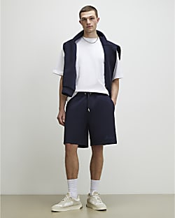 Navy Premium Regular Fit Sanctuaire Shorts