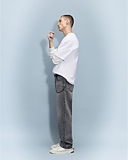 Grey Loose Fit Jeans