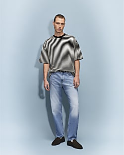 Blue Straight Leg Jeans