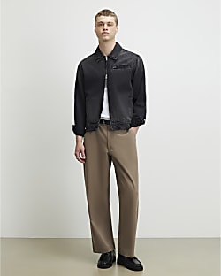 Black Washed Denim Jacket