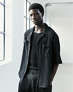 Black RI Studio Crinkle Shirt