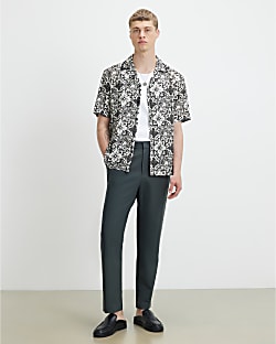 Khaki Slim Fit Stretch Chino Trousers